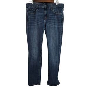 GAP Women’s Classic Straight Jeans Size 32 Regular Dark Wash Stretch Denim